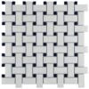 Merola Tile Metro Basketweave Matte White With Cobalt Dot 11-3/4 In. X 11-3/4 In. Porcelain Mosaic Tile (19.58 Sq. Ft./Case) 1 Merola Tile Metro Basketweave Matte White With Cobalt Dot 11-3/4 In. X 11-3/4 In. Porcelain Mosaic Tile (19.58 Sq. Ft./Case) -Discount Flooring Store 74fa86544ac42cbdfdbf28fa149ecc4f 1800x1800