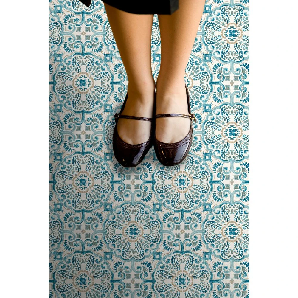 FloorPops Fontaine Peel And Stick Floor Tiles 12 In. X 12 In. (20 Tiles, 20 Sq. Ft.) 4 FloorPops Fontaine Peel And Stick Floor Tiles 12 In. X 12 In. (20 Tiles, 20 Sq. Ft.) - Image 2