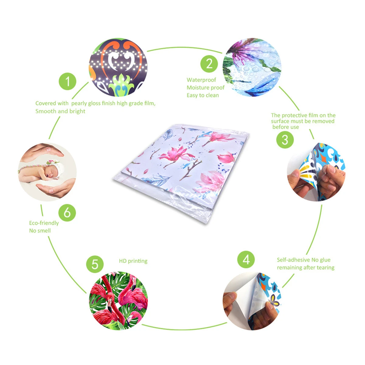 18Pcs Mosaic Tile Stickers Backsplash Self Adhesive Transfer Kitchen Wall Floor Decals 10 18Pcs Mosaic Tile Stickers Backsplash Self Adhesive Transfer Kitchen Wall Floor Decals - Image 8