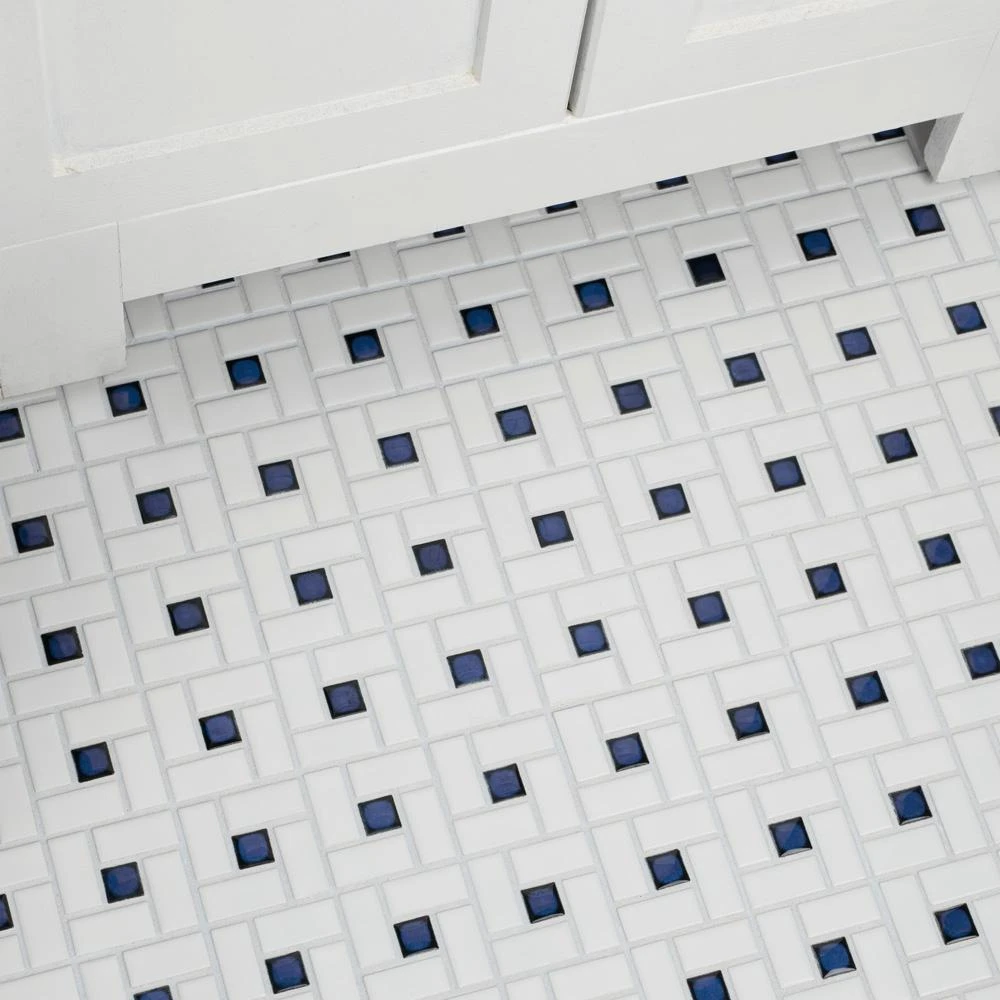 Merola Tile Spiral Blue And White 12-1/2 In. X 12-1/2 In. X 6 Mm Porcelain Mosaic Tile (11.07 Sq. Ft. / Case) 15 Merola Tile Spiral Blue And White 12-1/2 In. X 12-1/2 In. X 6 Mm Porcelain Mosaic Tile (11.07 Sq. Ft. / Case) - Image 13