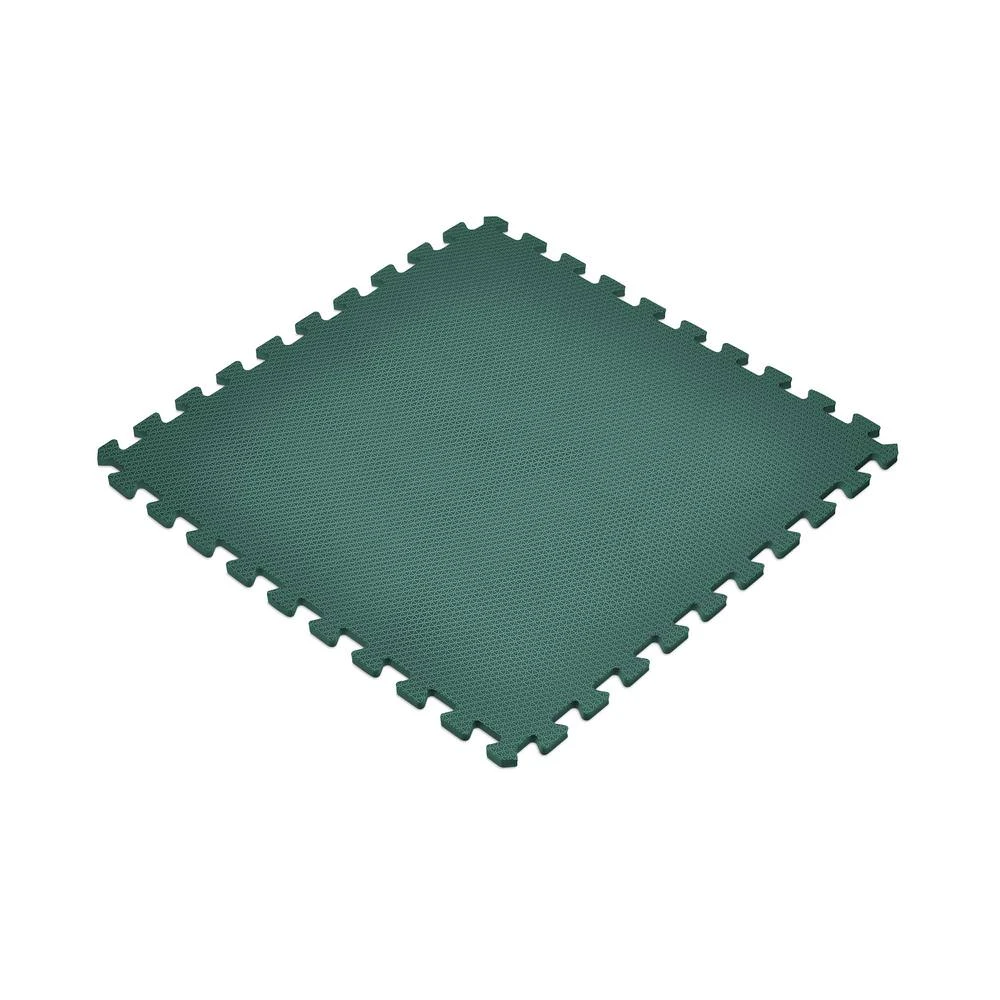 Norsk Dark Green 24 In. X 24 In. EVA Foam Non-Toxic Solid Color Interlocking Tile (48-Tile) 4 Norsk Dark Green 24 In. X 24 In. EVA Foam Non-Toxic Solid Color Interlocking Tile (48-Tile) - Image 2