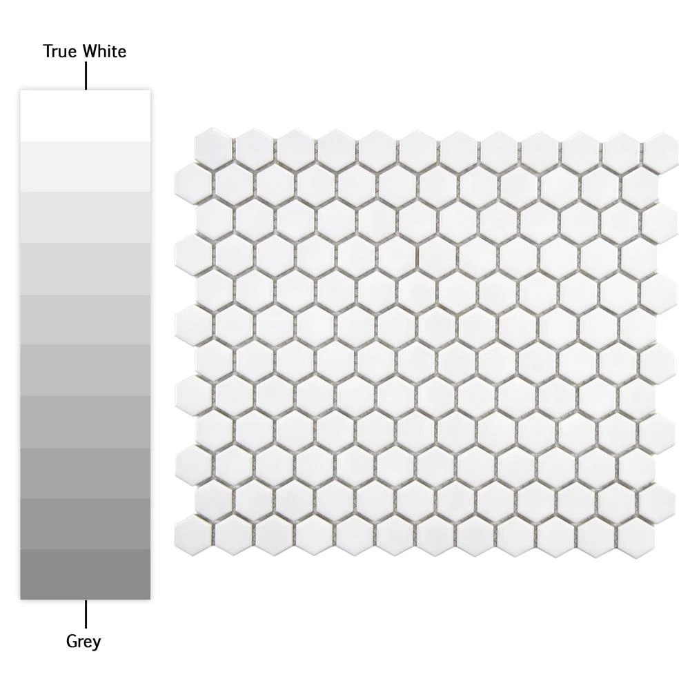 Merola Tile Metro Hex Glossy White 10-1/4 In. X 11-3/4 In. X 5 Mm Porcelain Mosaic Tile (8.56 Sq. Ft. / Case) 10 Merola Tile Metro Hex Glossy White 10-1/4 In. X 11-3/4 In. X 5 Mm Porcelain Mosaic Tile (8.56 Sq. Ft. / Case) - Image 8
