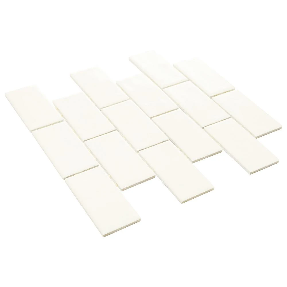 Marazzi LuxeCraft 12 In. X 12 In. X 6.35 Mm White Brick Joint Ceramic Mosaic Tile (0.83 Sq. Ft. / Piece) 6 Marazzi LuxeCraft 12 In. X 12 In. X 6.35 Mm White Brick Joint Ceramic Mosaic Tile (0.83 Sq. Ft. / Piece) - Image 4