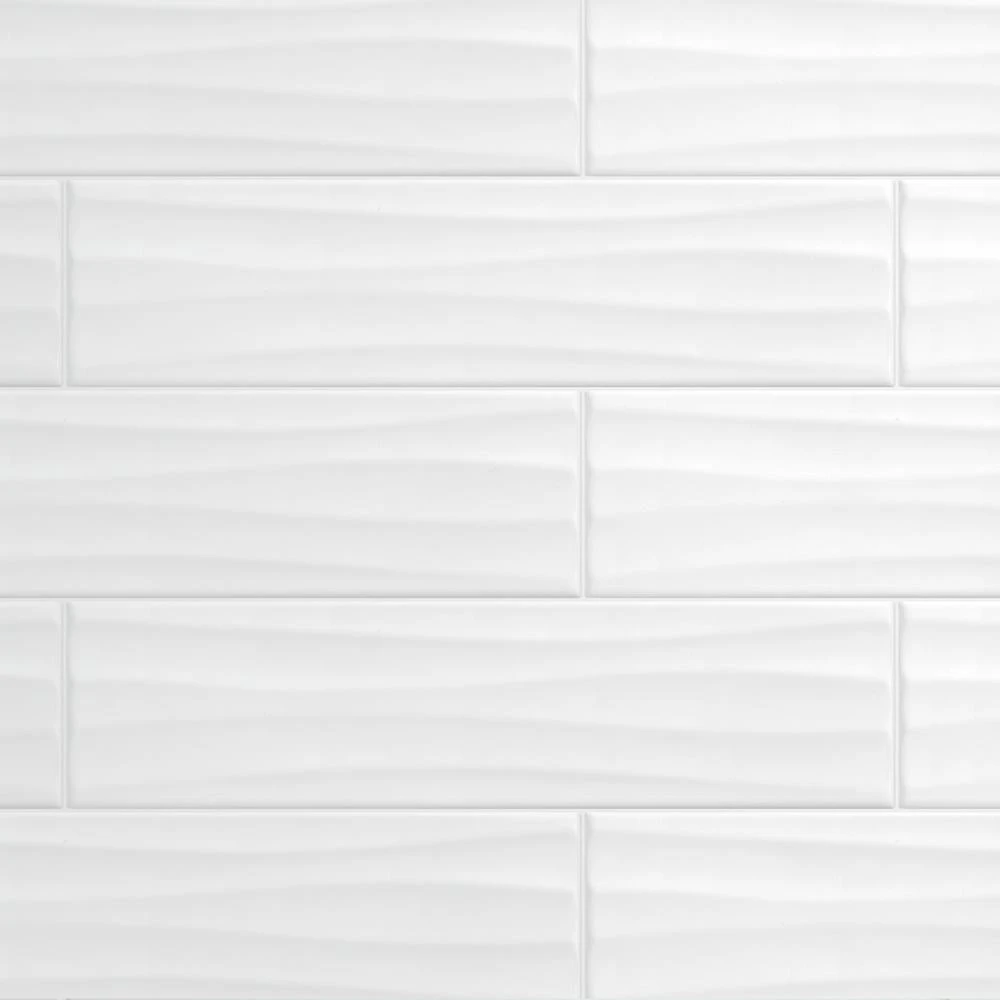 Daltile Restore Bright White 4 In. X 16 In. Ceramic Wavy Wall Tile (13.20 Sq. Ft. / Case) 3 Daltile Restore Bright White 4 In. X 16 In. Ceramic Wavy Wall Tile (13.20 Sq. Ft. / Case)