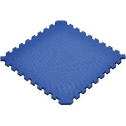 Norsk 16 Sq Ft Interlocking Foam Floor Mat, 4-Pack, Reversible Black/Blue