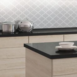 MSI Retro Gray Arabesque 13.19 In. X 11.22 In. X 6mm Glossy Porcelain Mesh-Mounted Mosaic Tile (10.95 Sq. Ft. / Case) -Discount Flooring Store 8015385c0030a0e60afcdccf444bb9bb 1800x1800