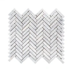 Jeffrey Court Jet Stream White Herringbone 10 In. X 11 In. X 8 Mm Honed Marble Stone Mosaic Wall/Floor Tile -Discount Flooring Store 82c9a2a6c22a01e1160ca64f89974183 1800x1800