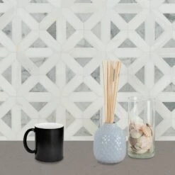 MSI Geometrica 12 In. X 12 In. X 10mm Bianco Dolomite Polished Marble Mesh-Mounted Mosaic Tile (10 Sq. Ft. / Case) -Discount Flooring Store 8349facbc6a0e5138c8363cd3edaedc1 1800x1800