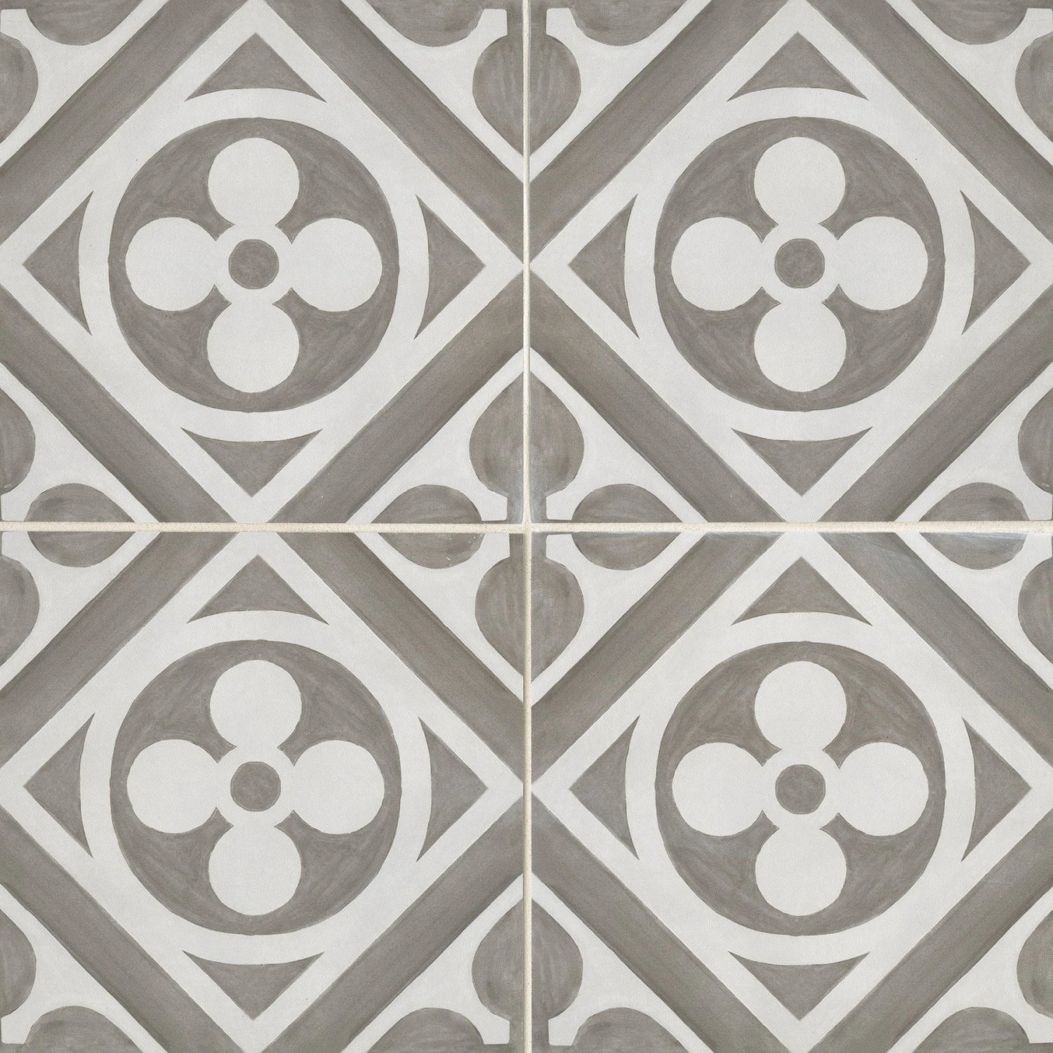 Chateau 12-in X 12-in Fiore Deco Tile In Canvas And Smoke (9.8 SqFt/Ctn) 4 Chateau 12-in X 12-in Fiore Deco Tile In Canvas And Smoke (9.8 SqFt/Ctn) - Image 2