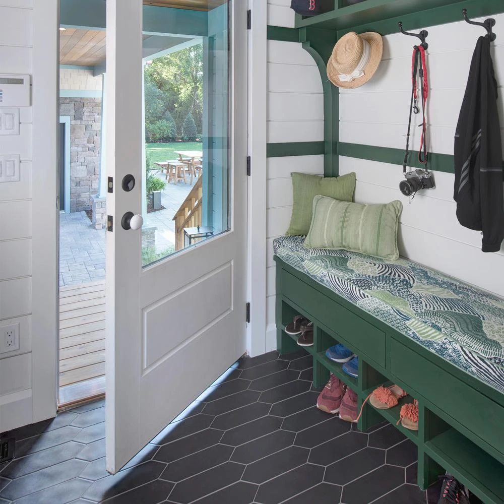 Merola Tile Kite Black 4 In. X 11-3/4 In. Porcelain Floor And Wall Subway Tile (11.81 Sq. Ft. / Case) 14 Merola Tile Kite Black 4 In. X 11-3/4 In. Porcelain Floor And Wall Subway Tile (11.81 Sq. Ft. / Case) - Image 12