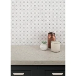 MSI Bianco Dolomite Dotty 12.31 In. X 12.36 In. X 10 Mm Polished Marble Mesh-Mounted Mosaic Tile (10.6 Sq. Ft. / Case) -Discount Flooring Store 9410b921b24c5cf5c5827d623e5c6820 1800x1800