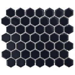 Daltile Restore Matte Black Hexagon 10 In. X 12 In. X 6.35 Mm Glazed Ceramic Mosaic Tile (0.81 Sq. Ft./piece) -Discount Flooring Store 9450957edd2f3b220b2f45150d308a61 1800x1800