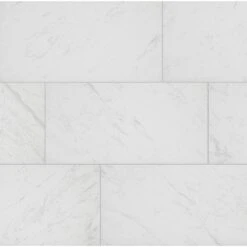 Florida Tile Home Collection Brilliance White Rectified 12 In. X 24 In. Porcelain Floor And Wall Tile (13.3 Sq. Ft. / Case)
