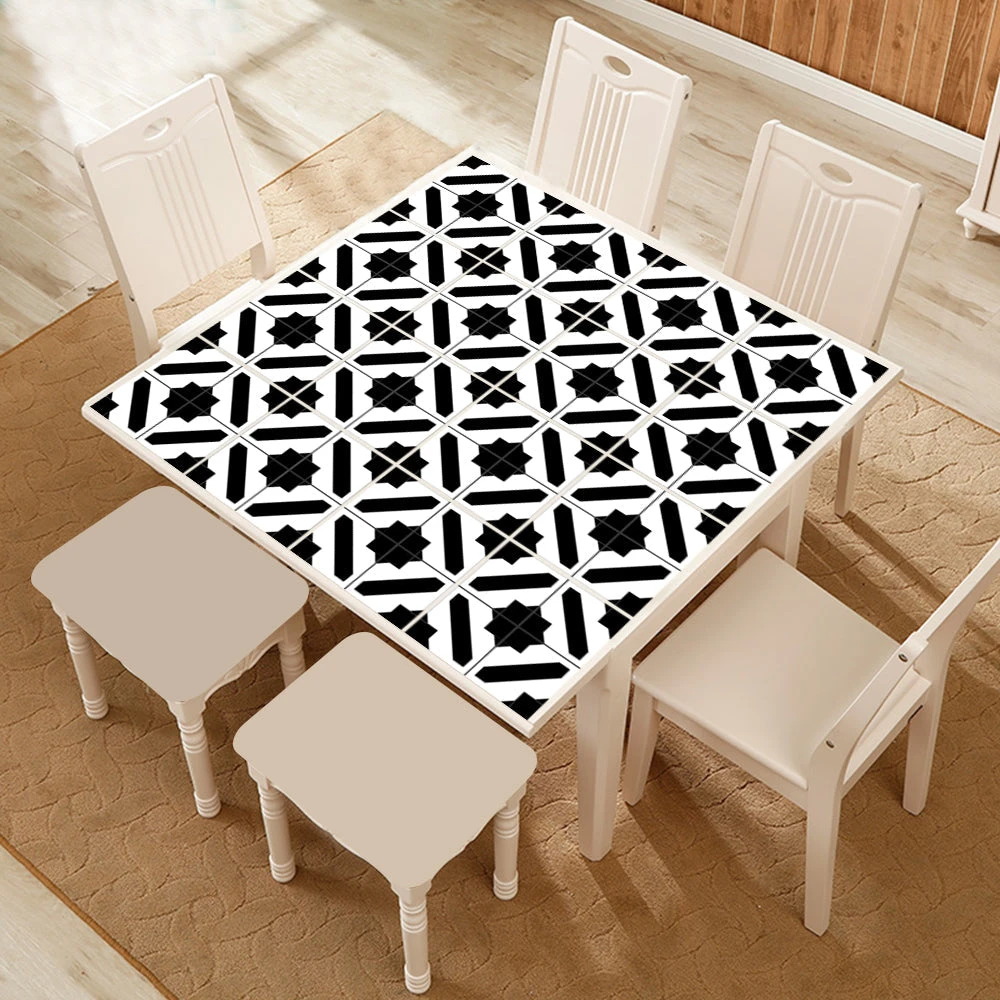 10Pcs Peel And Stick Backsplash Tile 3D Wall Tile Sticker Wallpaper Stickers For Kitchen Bathroom Backsplash Moroccan Style 15x15cm/20x20cm 11 10Pcs Peel And Stick Backsplash Tile 3D Wall Tile Sticker Wallpaper Stickers For Kitchen Bathroom Backsplash Moroccan Style 15x15cm/20x20cm - Image 9