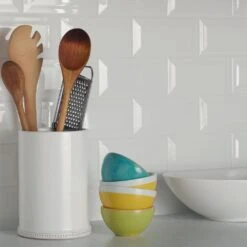 Daltile Restore 3 In. X 6 In. Ceramic Bevel Bright White Subway Tile (10 Sq. Ft. / Case) -Discount Flooring Store a0ed87a1074867957634f666397f052c 1800x1800