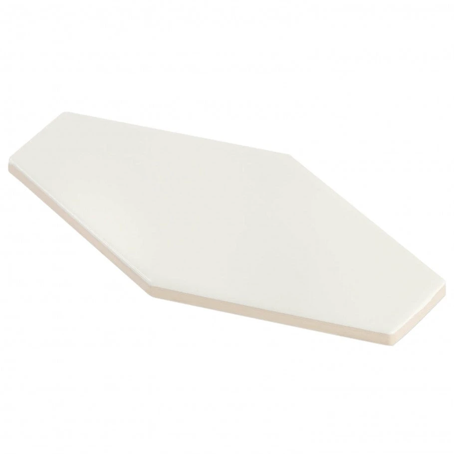 Midland Hexagon Vanilla 4 In. X 8 In. Glazed Ceramic Tile Sample 4 Midland Hexagon Vanilla 4 In. X 8 In. Glazed Ceramic Tile Sample - Image 2