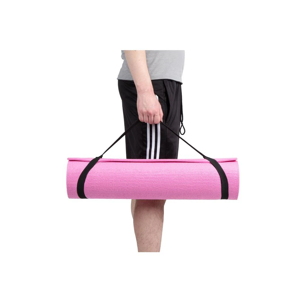 All Purpose Extra Thick Purple Fitness & Exercise 24 In. X 68 In. Yoga Mat With Carrying Strap 8 All Purpose Extra Thick Purple Fitness & Exercise 24 In. X 68 In. Yoga Mat With Carrying Strap - Image 6
