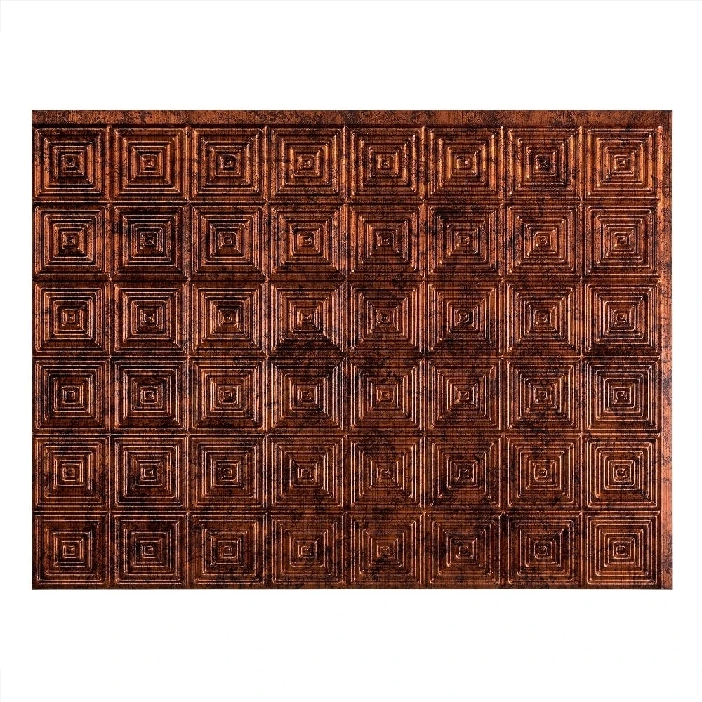 Fasade Easy Installation Miniquattro Moonstone Copper Backsplash Panel For Kitchen And Bathrooms (6" X 6" Sample) 4 Fasade Easy Installation Miniquattro Moonstone Copper Backsplash Panel For Kitchen And Bathrooms (6" X 6" Sample) - Image 2