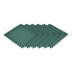Norsk Dark Green 24 In. X 24 In. EVA Foam Non-Toxic Solid Color Interlocking Tile (48-Tile)
