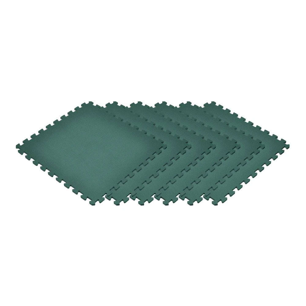 Norsk Dark Green 24 In. X 24 In. EVA Foam Non-Toxic Solid Color Interlocking Tile (48-Tile) 3 Norsk Dark Green 24 In. X 24 In. EVA Foam Non-Toxic Solid Color Interlocking Tile (48-Tile)