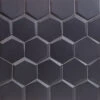Magen Leveled-Hex Dark Gray Matte Ceramic Hexagon Tile