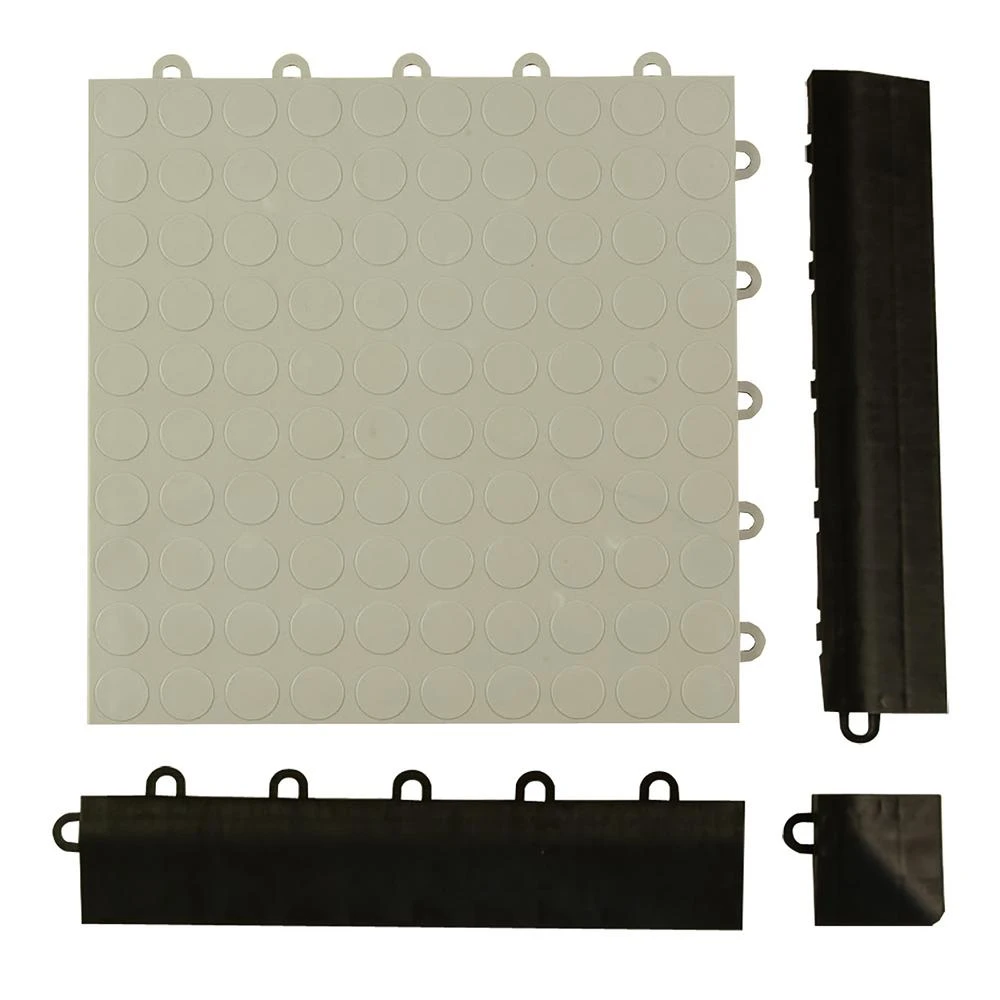 Greatmats Click Tile Black 2-3/8 In. X 12.14 In. X 5/8 In. Male Border Ramp Without Loops (Case Of 4) 9 Greatmats Click Tile Black 2-3/8 In. X 12.14 In. X 5/8 In. Male Border Ramp Without Loops (Case Of 4) - Image 7