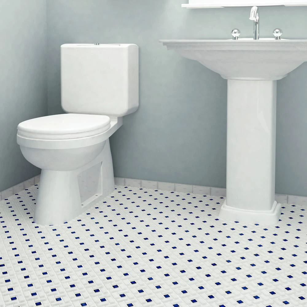 Merola Tile Spiral Blue And White 12-1/2 In. X 12-1/2 In. X 6 Mm Porcelain Mosaic Tile (11.07 Sq. Ft. / Case) 16 Merola Tile Spiral Blue And White 12-1/2 In. X 12-1/2 In. X 6 Mm Porcelain Mosaic Tile (11.07 Sq. Ft. / Case) - Image 14