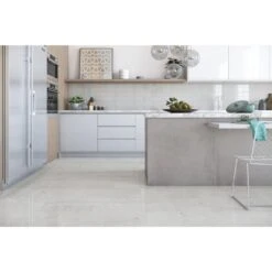 ELIANE Delray White 12 In. X 12 In. Ceramic Floor And Wall Tile (16.15 Sq. Ft. / Case) -Discount Flooring Store ba3a435795a84bafdf996af80fa0aff1 1800x1800
