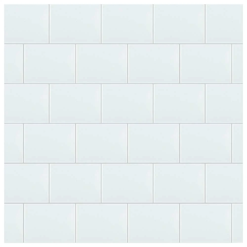 Merola Tile Park Retro White Ice 6 In. X 8 In. Ceramic Subway Wall Tile (9 Sq. Ft. / Case) 3 Merola Tile Park Retro White Ice 6 In. X 8 In. Ceramic Subway Wall Tile (9 Sq. Ft. / Case)