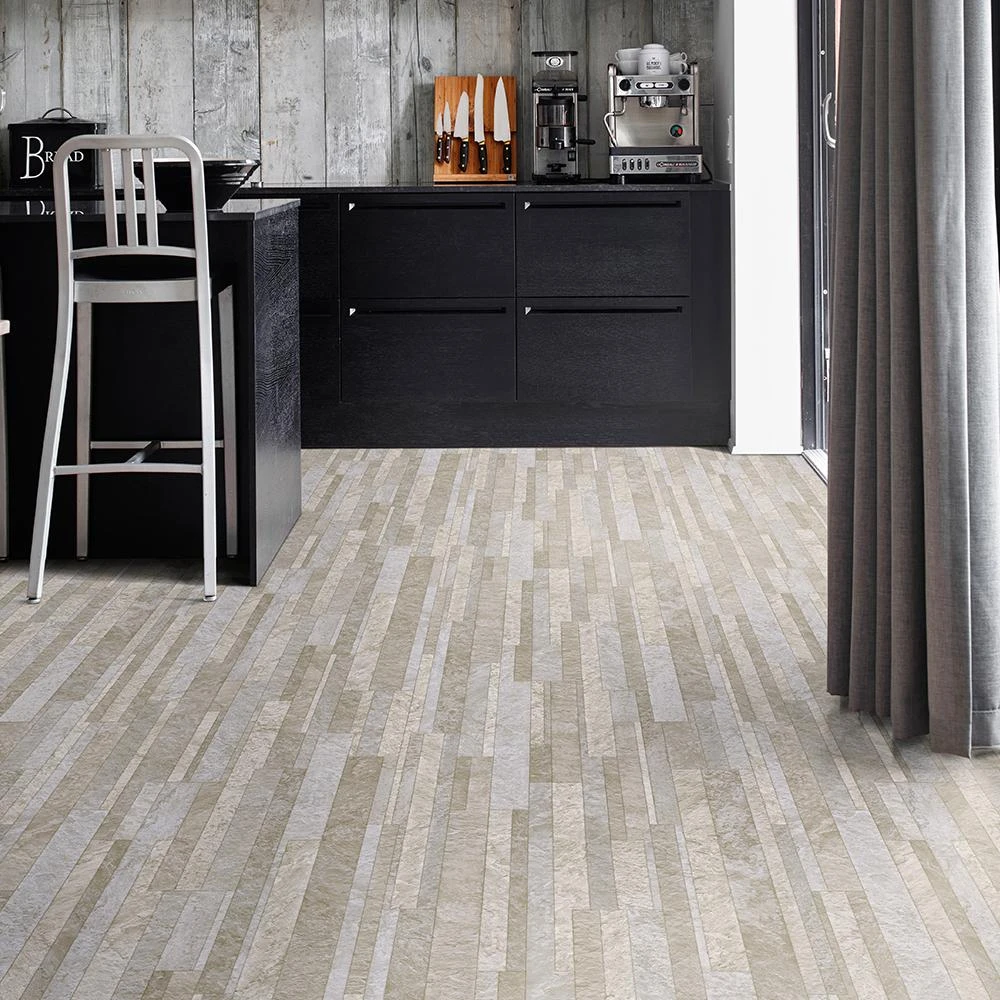 TrafficMASTER Broken Slate Neutral Residential/Commercial Vinyl Sheet, Sold By 13.2 Ft. Wide X Custom Length 4 TrafficMASTER Broken Slate Neutral Residential/Commercial Vinyl Sheet, Sold By 13.2 Ft. Wide X Custom Length - Image 2