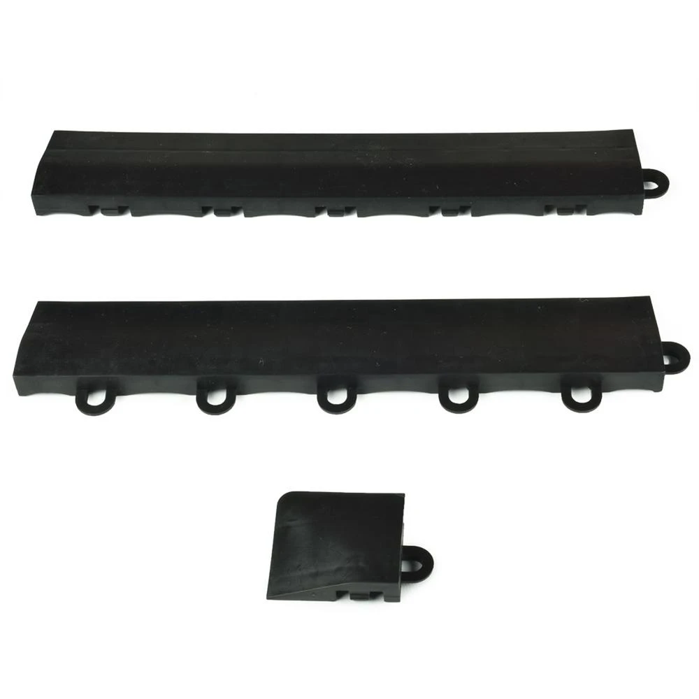 Greatmats Click Tile Black 2-3/8 In. X 12.14 In. X 5/8 In. Male Border Ramp Without Loops (Case Of 4) 6 Greatmats Click Tile Black 2-3/8 In. X 12.14 In. X 5/8 In. Male Border Ramp Without Loops (Case Of 4) - Image 4