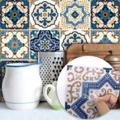 Goory 10 Pcs Moroccan Style Tile Sticker Backsplash Peel & Stick Kitchen Tile Decal, 8x8 Inches. -Discount Flooring Store c6565fef 0bd3 4ab4 a55d 46387309f89d.98038e86e77b2c47e5c8958e56f652e6 1800x1800