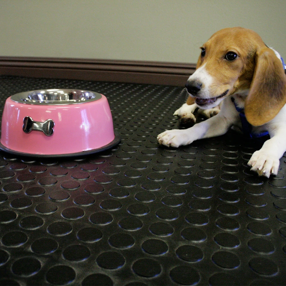 Rubber-Cal "Coin-Grip" Anti-Slip Rubber Mat - 2mm X 4ft X 4ft Rolled Rubber - Black 8 Rubber-Cal "Coin-Grip" Anti-Slip Rubber Mat - 2mm X 4ft X 4ft Rolled Rubber - Black - Image 6