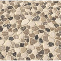 MSI Mix Marble Pebbles 11.42 In. X 11.42 In. X 10mm Textured Marble Mesh-Mounted Mosaic Tile (9.1 Sq. Ft. / Case) -Discount Flooring Store cba7dbaa50f4c0190501e97567144e32 1800x1800