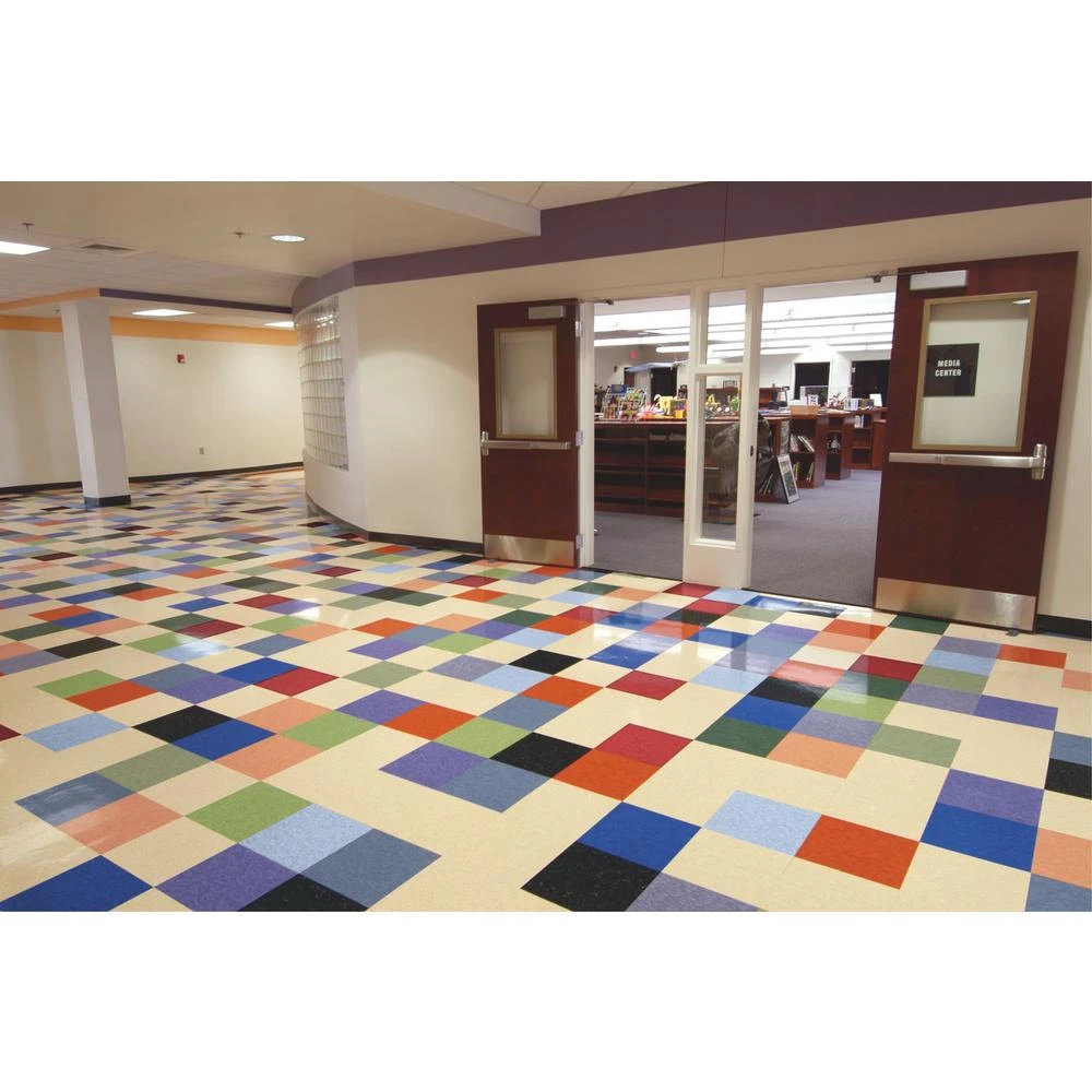 Armstrong Imperial Texture VCT 12 In. X 12 In. X 3/32 In. Cool White Standard Excelon Commercial Vinyl Tile (45 Sq. Ft. / Case) 8 Armstrong Imperial Texture VCT 12 In. X 12 In. X 3/32 In. Cool White Standard Excelon Commercial Vinyl Tile (45 Sq. Ft. / Case) - Image 6