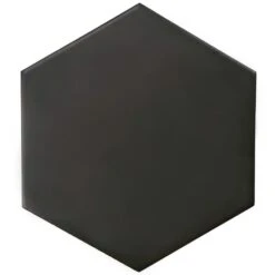 Merola Tile Hexatile Matte Nero 7 In. X 8 In. Porcelain Floor And Wall Tile (7.67 Sq. Ft./case)