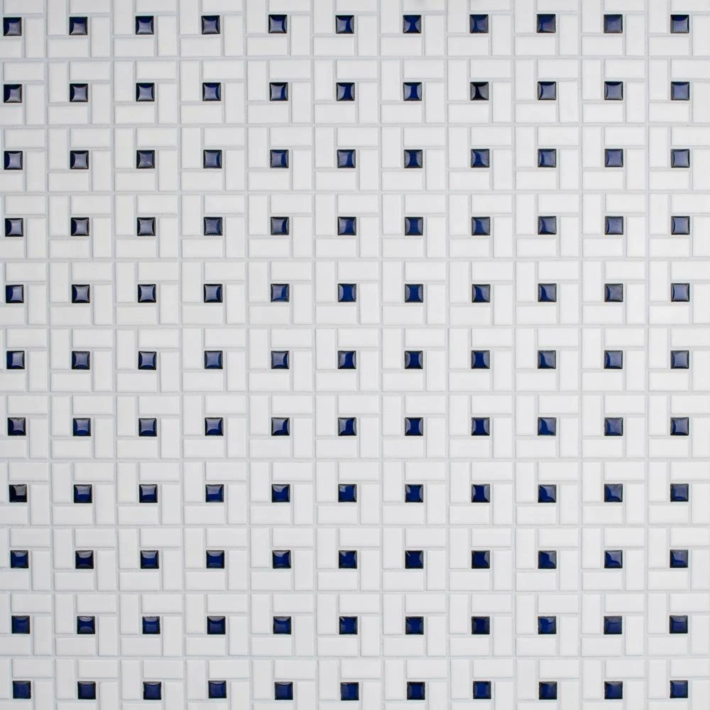 Merola Tile Spiral Blue And White 12-1/2 In. X 12-1/2 In. X 6 Mm Porcelain Mosaic Tile (11.07 Sq. Ft. / Case) 6 Merola Tile Spiral Blue And White 12-1/2 In. X 12-1/2 In. X 6 Mm Porcelain Mosaic Tile (11.07 Sq. Ft. / Case) - Image 4
