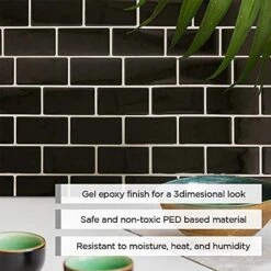 Subway Black 12 In. W X 12 In. H Peel And Stick Decorative Mosaic Wall Tile Backsplash (5 Tiles) 15 Subway Black 12 In. W X 12 In. H Peel And Stick Decorative Mosaic Wall Tile Backsplash (5 Tiles) -Discount Flooring Store d4d49debf3a8753af345d4a29fa97c90 1800x1800