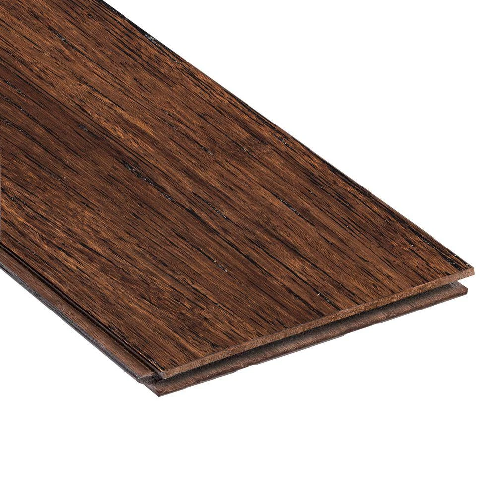 Home Legend Wire Brushed Strand Woven Tobacco 3/8 In. X 3-7/8 In. X 36-1/4 In. Length Solid Bamboo Flooring (23.41 Sq. Ft. /case) 4 Home Legend Wire Brushed Strand Woven Tobacco 3/8 In. X 3-7/8 In. X 36-1/4 In. Length Solid Bamboo Flooring (23.41 Sq. Ft. /case) - Image 2