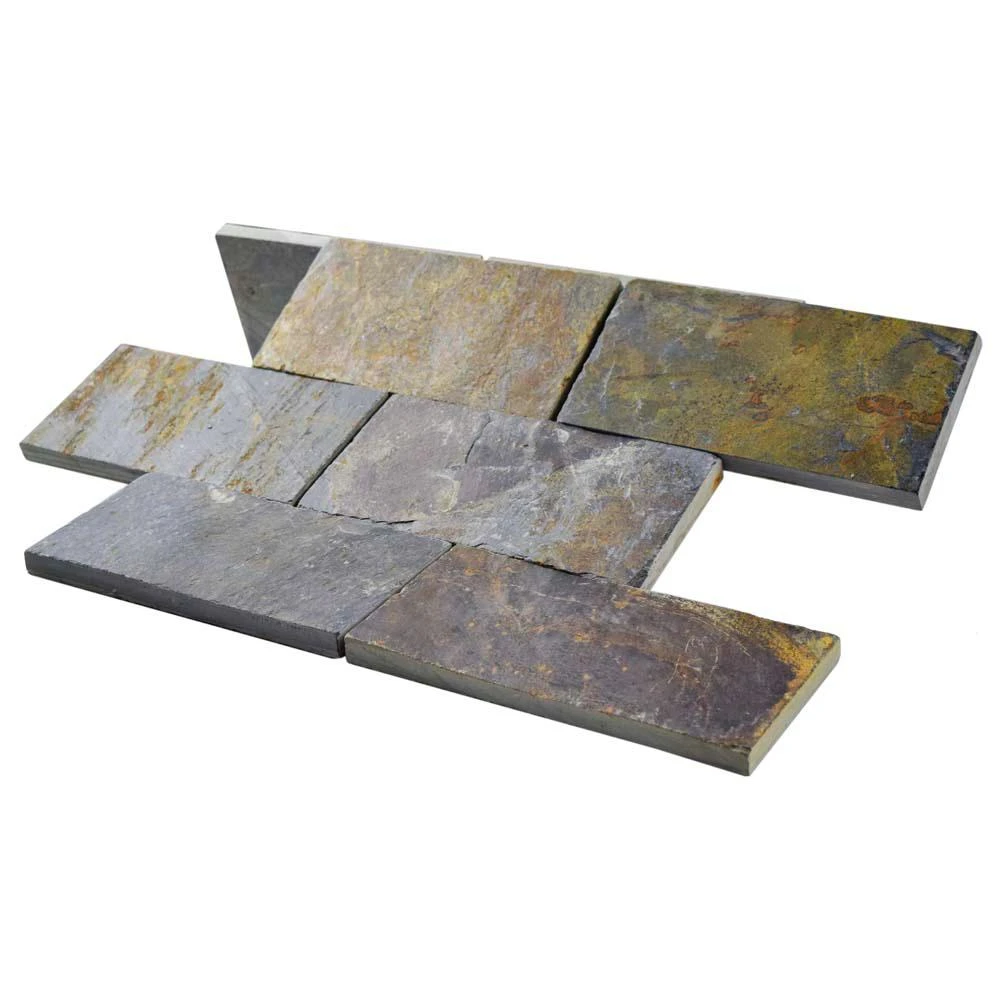 Merola Tile Crag Subway Sunset 11-3/4 In. X 11-3/4 In. X 10 Mm Slate Mosaic Tile 10 Merola Tile Crag Subway Sunset 11-3/4 In. X 11-3/4 In. X 10 Mm Slate Mosaic Tile - Image 8