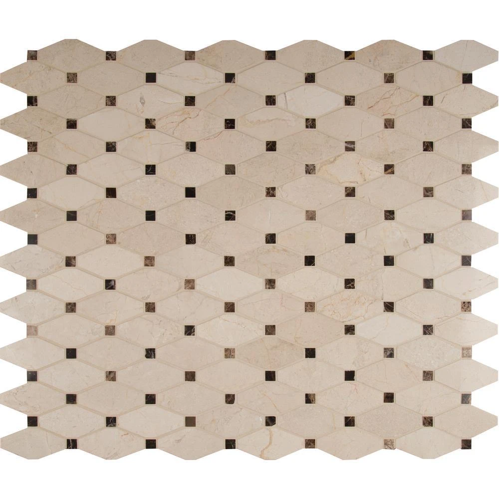 MSI Valencia Blend Elongated Octagon 12 In. X 12 In. X 10 Mm Polished Marble Mesh-Mounted Mosaic Tile (10 Sq. Ft. / Case) 3 MSI Valencia Blend Elongated Octagon 12 In. X 12 In. X 10 Mm Polished Marble Mesh-Mounted Mosaic Tile (10 Sq. Ft. / Case)
