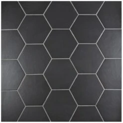 Merola Tile Hexatile Matte Nero 7 In. X 8 In. Porcelain Floor And Wall Tile (7.67 Sq. Ft./case) -Discount Flooring Store e06d0df999312c3a4156f9fa2bdbba71 1800x1800