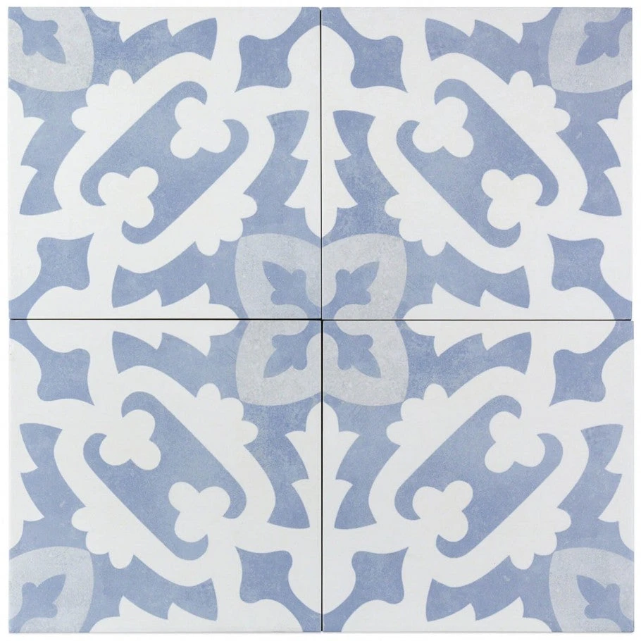 Moma Light Blue Encaustic 9x9 Glazed Porcelain Tile 3 Moma Light Blue Encaustic 9x9 Glazed Porcelain Tile