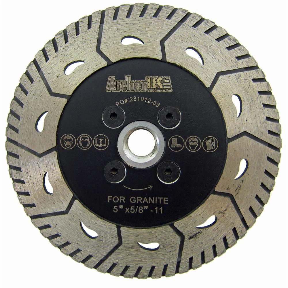 Archer USA 5 In. 2-in-1 Turbo Diamond Blade For Both Cutting And Grinding 3 Archer USA 5 In. 2-in-1 Turbo Diamond Blade For Both Cutting And Grinding