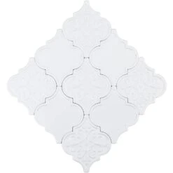 Ivy Hill Tile Vintage Lantern White 6-1/4 In. X 7-1/4 In. X 10 Mm Ceramic Wall Mosaic Tile (30-Piece) (4.8 Sq. Ft./Box)