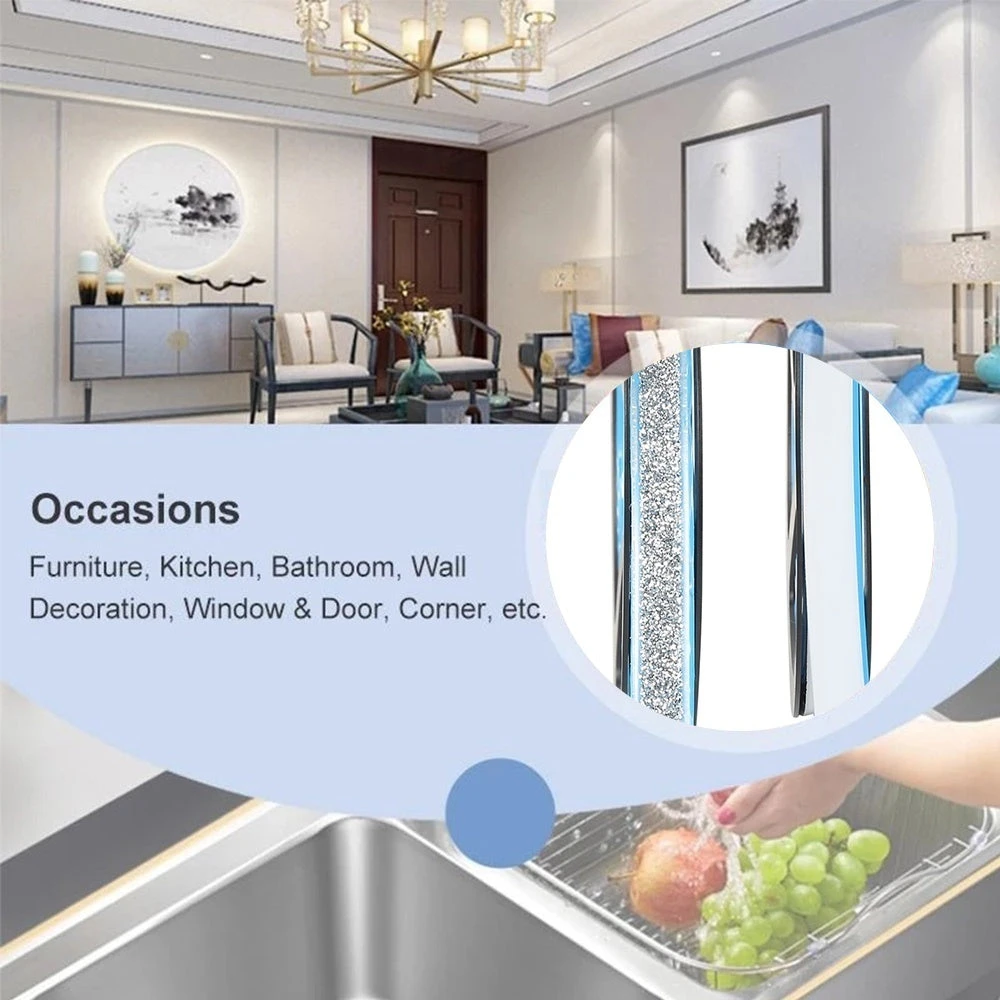 1 Roll Ceramic Tile Mildewproof Gap Tape Kitchen Ceramic Self Dhesive Waterproof Tape Home Supplies 8 1 Roll Ceramic Tile Mildewproof Gap Tape Kitchen Ceramic Self Dhesive Waterproof Tape Home Supplies - Image 6