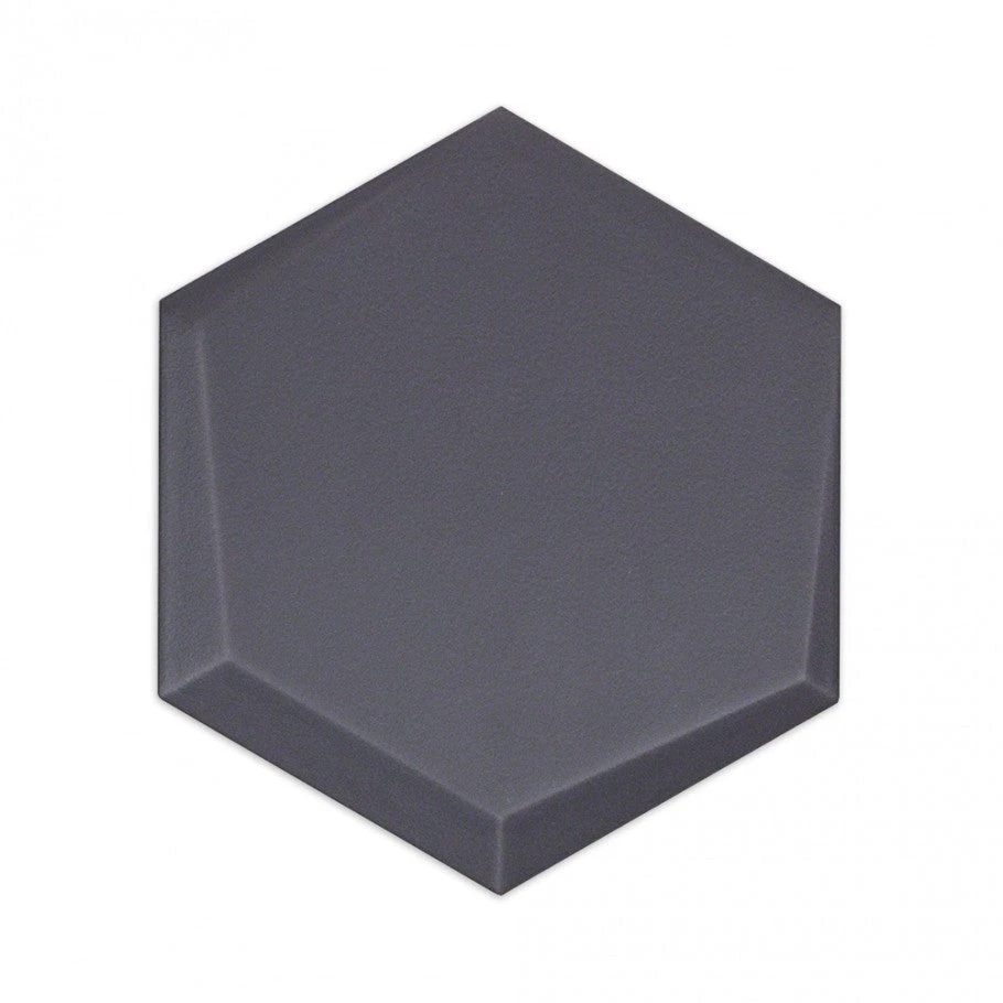 Magen Leveled-Hex Dark Gray Matte Ceramic Hexagon Tile 6 Magen Leveled-Hex Dark Gray Matte Ceramic Hexagon Tile - Image 4