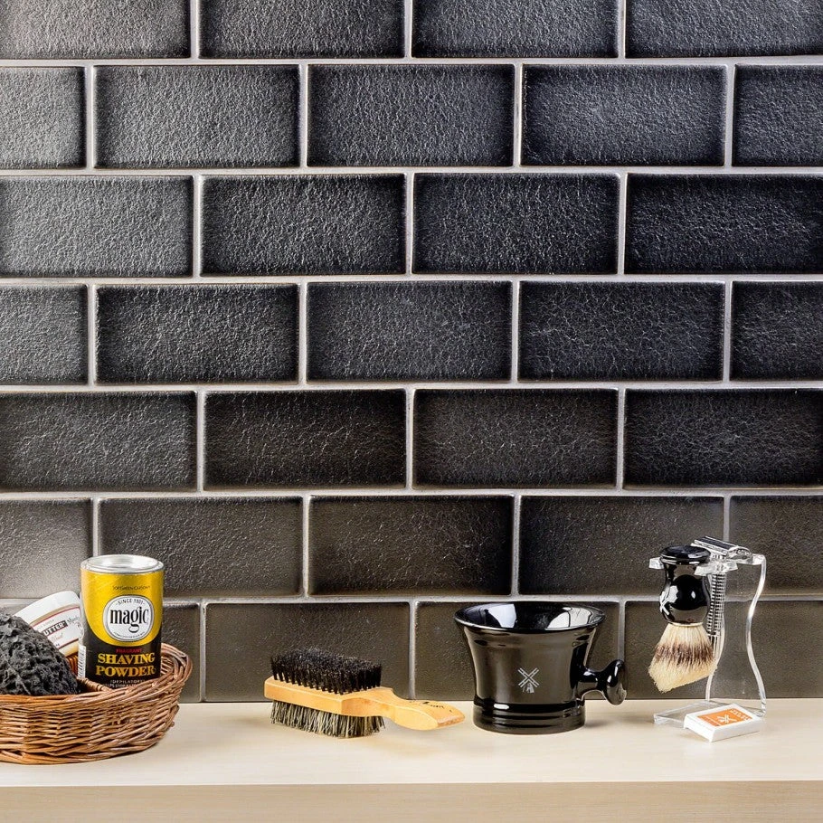 Divine Gunmetal 3 In. X 6 In. Polished Ceramic Subway Tile (32 Pieces, 4 Sq. Ft. / Case) 4 Divine Gunmetal 3 In. X 6 In. Polished Ceramic Subway Tile (32 Pieces, 4 Sq. Ft. / Case) - Image 2