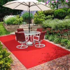 Indoor/Outdoor Carpet With Rubber Marine Backing - Red 6' X 10' - Several Sizes Available - Carpet Flooring For Patio, Porch, Deck, Boat, Basement Or Garage -Discount Flooring Store efab9d5e 0f84 4aae b1cf 0c38f3cde1fb 1.79aa570f26484bd2f789a5a9a6dc4298 1800x1800