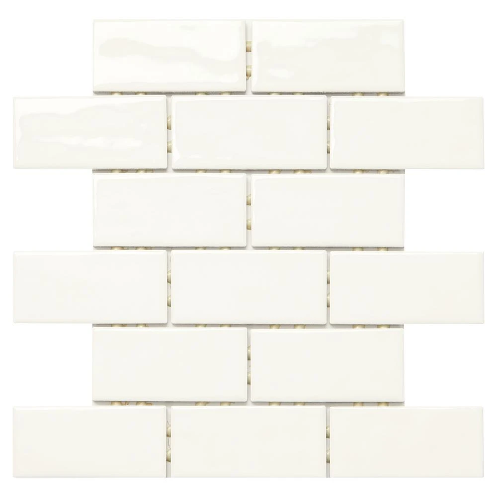 Marazzi LuxeCraft 12 In. X 12 In. X 6.35 Mm White Brick Joint Ceramic Mosaic Tile (0.83 Sq. Ft. / Piece) 3 Marazzi LuxeCraft 12 In. X 12 In. X 6.35 Mm White Brick Joint Ceramic Mosaic Tile (0.83 Sq. Ft. / Piece)